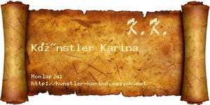 Künstler Karina névjegykártya